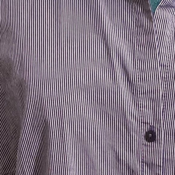 Worthington Pin Striped Long Sleeve Button Down Womens Top Size 18 - Picture 6 of 6